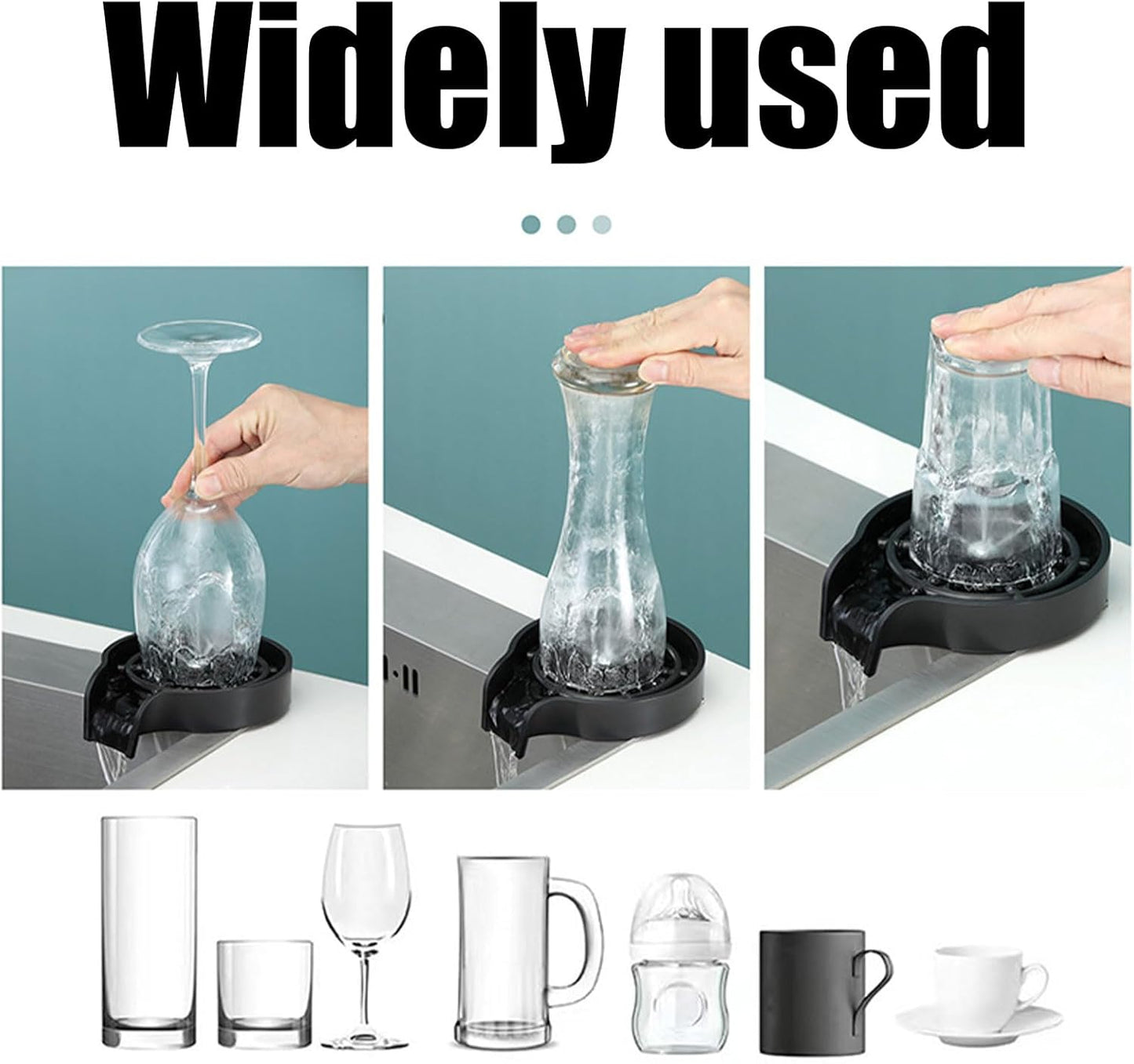 Lava Vasos Fregadero, Enjuagador De Vasos, Lavadora De Vasos, Lavavasos Automáticos, Adecuado Para Cocinas Domésticas, Bares, Cafeterías, Tiendas De Té Con Leche Y Hoteles