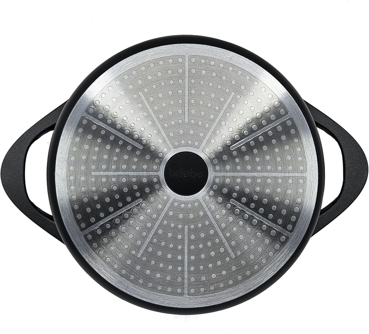 Briebe Batería Cocina Inducción 8 Piezas, Juego 4 Ollas Aluminio Fundido, Antiadherente ILAG GRANITEC Sin PFOA, Set Cazuelas Tapas Cristal, Guantes Silicona, Vitrocerámica, Gas, Horno, MGK-17